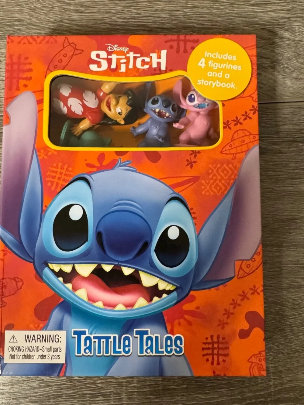 Disney Stitch Tattle Tales Book Set 4 Figurines Read Along Storybook New